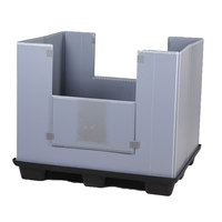 Caisse palette en plastique empilable multifonction OEM ODM à 4 entrées pour la logistique