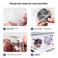 Support d'affichage de badges d'anime en acrylique transparent portable détachable à neuf grilles