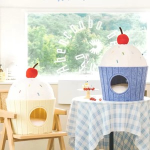 Cupcake Luxe Hond- en Kattenbed, Huisdierproducten en -benodigdheden, Kattenboomhuis met Krabplank, Huisdieraccessoires met Katten Speelgoed - Product Image 3