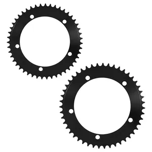 Alumniun Alloy Fixed Gear BCD144 Crankset 47/48/49/53/55/57/59T Bicycle Crankset Mountainbike Parts Bicycle Crank Chainwheel