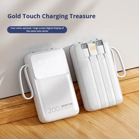 Banque d'alimentation de haute qualité 10000mah avec câble intégré et écran LED Produits à succès 2025 Banques d'alimentation 10000mah