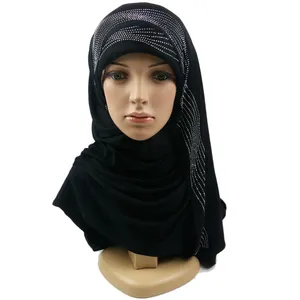 2021批发土耳其风格球衣吉普棉布长盖头围巾穆斯林女性头巾