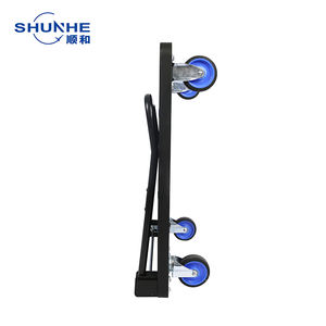 शुन्हे ओएम फोल्डेबल वैगन हैंड ट्रक पोर्टेबल प्लेटफॉर्म ट्रॉली कार्ट गार्डन भंडारण उपकरण परिवहन - Product Image 6