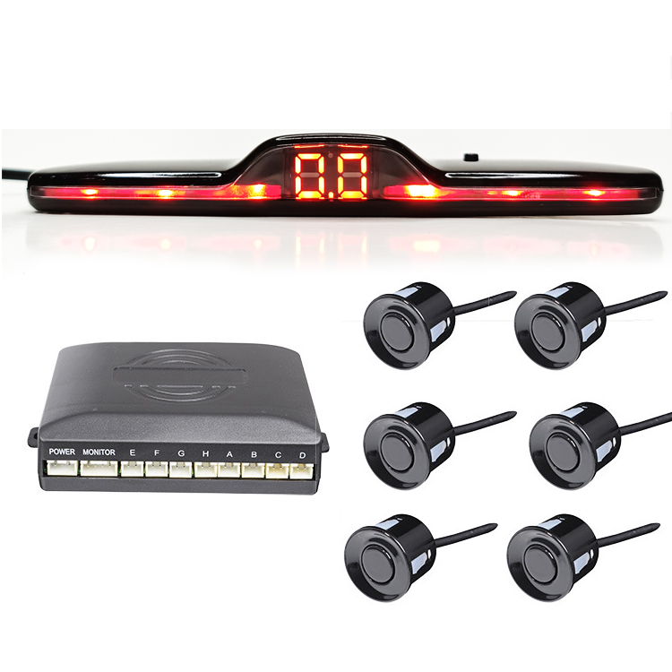 6 sensors reverse warning systems Front back parking assistant car reverse aid car parking sensor system