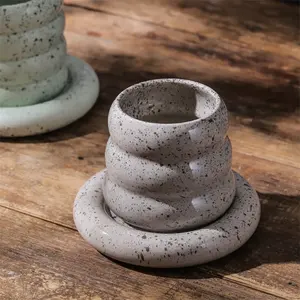 Unica forma di ciambella grigia a forma di ciambella home office ha usato tazze creative per bere tazza da caffè in ceramica - Product Image 2