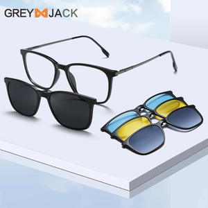 Lunettes de soleil carrées unisexes grises Jack, monture en métal TR, verres TAC, protection UV400, type 3, pour hommes et femmes, pour la conduite - Product Image 2