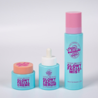 Emballage cosmétique de soins de la peau Flacon compte-gouttes en verre bleu de 30ml avec forme de cylindre de pipette pour gouttes oculaires de sérum d'huile essentielle