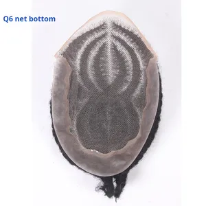 Parrucca Intrecciata Africana in <span class=keywords><strong>Veri</strong></span> <span class=keywords><strong>Capelli</strong></span> Umani per Uomini di Colore Europei e Americani, Tessuta a Mano, 10x8 Pollici - Product Image 1