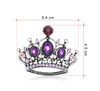 Diamante couronne Corsage broche broche fête de mariage Pageant diadème pour enfants cadeau de fiançailles pour la Saint-Valentin