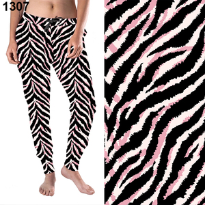 <strong>Sequin</strong> Gold Sparkling Zebra Stripe Printed Women High Yoga Waist Buttery Soft 92% Polyester 8% Spandex <strong>Leggings</strong> for Women - Product Image 6
