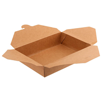Papier kraft naturel biodégradable jetable pour hamburgers de restaurant contenants de restauration rapide boîte à salade