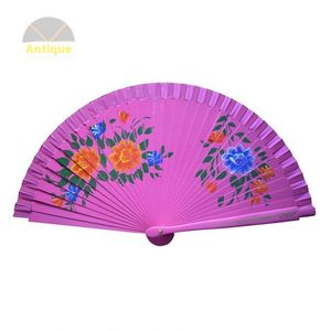 Elegant Vintage Wedding Bamboo Fan Fashionable <b>White</b> <b>Lace</b> with Tassels Handmade Folding Design Painted Technique Portable - Product Image 2