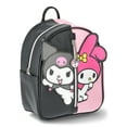 DB กระเป๋าเป้สะพายหลังขนาดเล็กของผู้หญิงสีดำมีสไตล์และสีชมพูมีดีไซน์เมโลดี้และเพื่อน Kuromi-Heart - Product Image 3