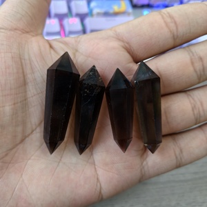 หินควอตซ์สโมคกี้ธรรมชาติทรงหกเหลี่ยมขัดเงาปลายคู่ สำหรับการทำสมาธิและตกแต่งบ้าน - Product Image 6