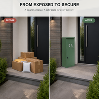 Boîte aux lettres murale extra-large en métal vert clair, étanche avec serrure pour usage extérieur – Nouveauté 2026