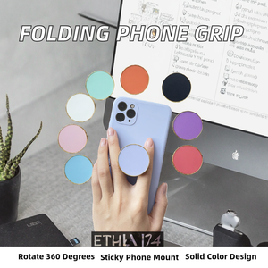 INS Custom Design Folding Mobile Phone Grip Solid Color Poppings Rotating Phone Holder Socket IPhone17 16 15pro max plus xr xs - Product Image 1