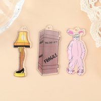 Breloques de noël acrylique fragile étrange lampe de bureau pendentif bijoux résultats pour collier porte-clés bricolage