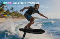 Kit de planche à aile gonflable en PVC bleu écologique préféré pour le kitesurf et le foilsurf en eaux océaniques pour experts unisexes 3-6