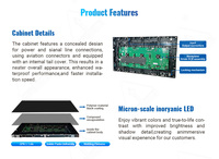 Mur vidéo LED Micro P1.5 d'intérieur, écran UHD COB, technologie Flip Chip, écran froid, cathode commune pour hall d'accueil et salle d'exposition UHD