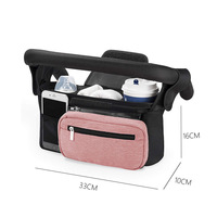 Tas Penyimpanan Kereta Dorong Bayi Organizer Botol Popok Multifungsi Kapasitas Besar Desain Terisolasi Tahan Air Ritsleting Basah Kering