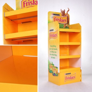 Espositore da Terra Moderno Personalizzato in Cartone Ondulato Ecologico con Rivestimento UV per Ciotole e Collari per Animali Domestici, Uso in Negozi al Dettaglio - Product Image 5