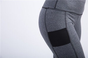 Transpirable deportiva gimnasio damas polainas elástica de bolsillos de malla pantalones de Yoga - Product Image 6
