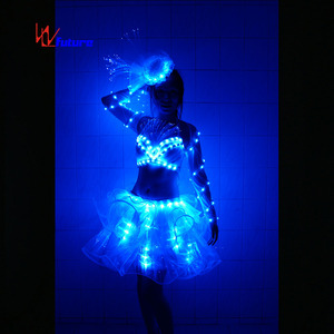 Vestido de <span class=keywords><strong>Baile</strong></span> Latino con Luces LED y Control Inalámbrico, Disfraz de Pole Dance para Halloween, Personalizado para Adultos, Ropa de <span class=keywords><strong>Baile</strong></span> de Salón - Product Image 3