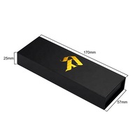 Boîte cadeau rigide noire de luxe personnalisée en forme de livre avec logo en feuille d'or, fermeture magnétique, doublure en éponge, emballage haut de gamme