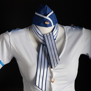 Disfraz de Azafata Estilo Marinero para Mujer Lemon Story con Sombrero y Bufanda de Fibra de Poliéster Verano 2025 - Product Image 1