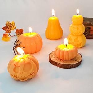 Molde de Silicona 3D Premium Blanco para Halloween, para Velas, Jabones, Chocolate, Calabaza, Grado Alimenticio, No Tóxico, Ecológico, Resistente al Calor, para Pasteles - Product Image 1