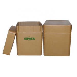 Tambor de Transporte de Fibra Marrón de 10 Galones con Tapa Abierta, Aprobado por la ONU, Hecho de Siete Capas de Papel Kraft, CH - Product Image 3