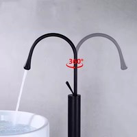 Robinet de lavabo sur pied en laiton massif de luxe, à levier unique, haute pression, avec jet cascade, pour usage hôtelier, OEM
