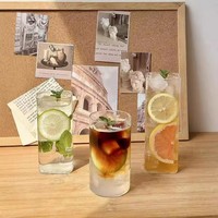 Tasse à cocktail ou mug à lait en verre borosilicate soufflé à la main, à parois fines, de style japonais