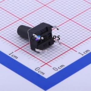 TC-1102-C-M-B Tactile Switch Through hole Component THT-4P,6x6mm Switch Single Pole Single Throw Round Button 2.6N Through Hole - Product Image 2