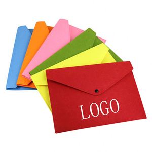 Printed LOGO Felt Envelope <b>Bag</b> with Customizable Size & Color Multi-function Portable <b>Document</b> Storage for Business Use - Product Image 1