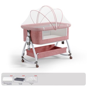 <span class=keywords><strong>Lit</strong></span> <span class=keywords><strong>de</strong></span> bébé pliable en métal, <span class=keywords><strong>lit</strong></span> d'appoint portable multifonction pour nouveau-né - Product Image 6