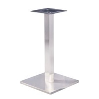Pied de table carré en acier inoxydable industriel pour tables de café et de salle à manger