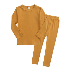 Nouvel ensemble <span class=keywords><strong>pyjama</strong></span> deux pièces en coton extensible doux à manches longues pour enfants, collection automne/hiver, tenue d'intérieur pour garçons et filles Kids Tales - Product Image 5