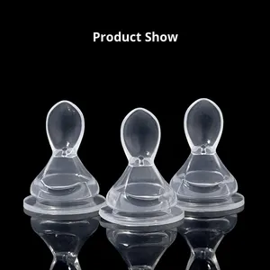 หัวช้อนซิลิโคนปากกว้างสำหรับป้อน<span class=keywords><strong>ข้าว</strong></span>ซีเรียลอุปกรณ์รับประทานอาหารสำหรับ<span class=keywords><strong>เด็ก</strong></span> - Product Image 3