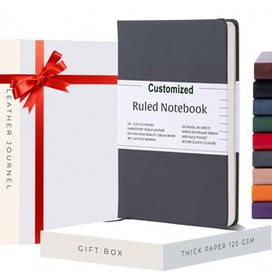 High Quality MY MOON PIE Business <b>A5</b> Hardcover Leather <b>Lined</b> 80-120gsm Organizer/Planner Journal <b>Notebooks</b> Gift Customized Logo - Product Image 1