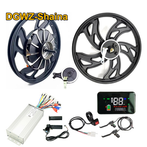 17인치 48V 60V 72V 1500W 브러시리스 기어리스 전기 자전거 오토바이 자전거 후륜 허브 모터 변환 키트 - Product Image 1