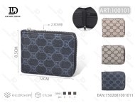 Portafoglio Corto da Uomo con Cerniera Singola, Motivo Vintage, 7 Pollici, in Pelle Sintetica in Microfibra, Idea Regalo - Product Image 1