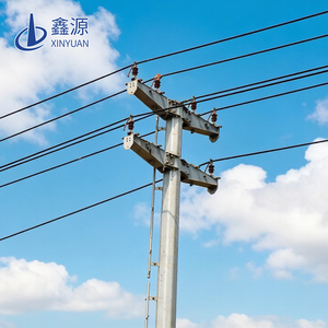 Poteau de ligne de transmission 9m 11m 12m 15m, poteau électrique galvanisé à chaud en acier Q345, norme ASTM pour la distribution d'énergie - Product Image 2