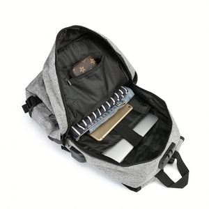 Mochila Personalizada con Logotipo Unisex Negra de Poliéster, Nailon, Cuero Oxford, Mochila para Portátil, Mochila de Oficina para Hombre - Product Image 5