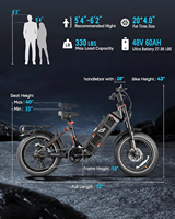 Vélo électrique Eahora Juliet II Pro, modèle Juliet Pro II 2, 60V 70Ah, à moteur unique et pneus larges, en promotion