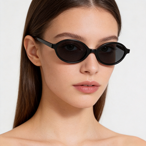 En stock, lunettes de soleil pour femmes, monture étroite, en acétate, protection UV400, protection solaire, adulte - Product Image 1