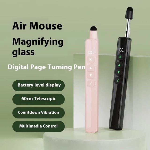 Wireless Presenter 30m Range 2.4 GHz Red Laser Page Turning PowerPoint Remote Control PPT/Google Slides/Windows/Mac OS 1-Year