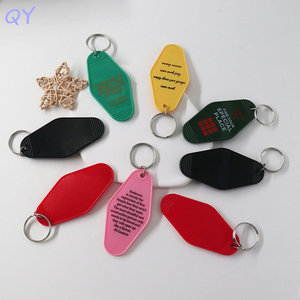 QY Custom Motel Keychain Acrylic Hotel <b>Key</b> Tag Vintage Retro <b>Key</b> <b>Ring</b> Personalized Logo Promotional Gift OEM - Product Image 3