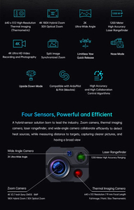 Caméra ZT30 4K 8MP avec suivi IA pour drones UAV, UGV, USV, zoom <span class=keywords><strong>hybride</strong></span> 180X et zoom optique 30X, caméra optique embarquée avec imageur thermique - Product Image 6