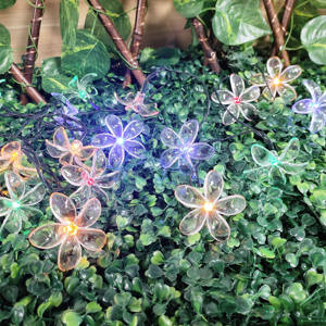 Guirlande lumineuse LED en forme de fleur colorée, <span class=keywords><strong>rideau</strong></span> de fée <span class=keywords><strong>solaire</strong></span> en cuivre pour jardin de Noël, mariage et fête, IP44 - Product Image 3